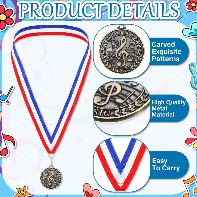 Quelay 30 Pcs 2'' Award Medals Bulk Gold Winner Medals with Neck Ribbons Metal Trophy Award Prize Gift for Tournaments, Competitions, Party, Kids and Adults - Image 3